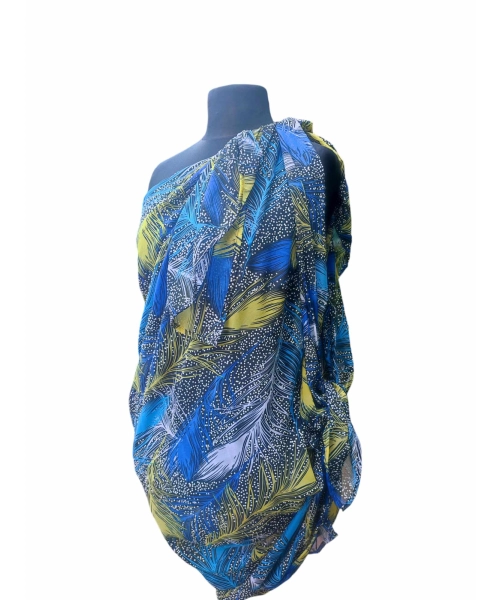 Duża sukienka plażowa - eleganckie PAREO XXL kolorowe pióra